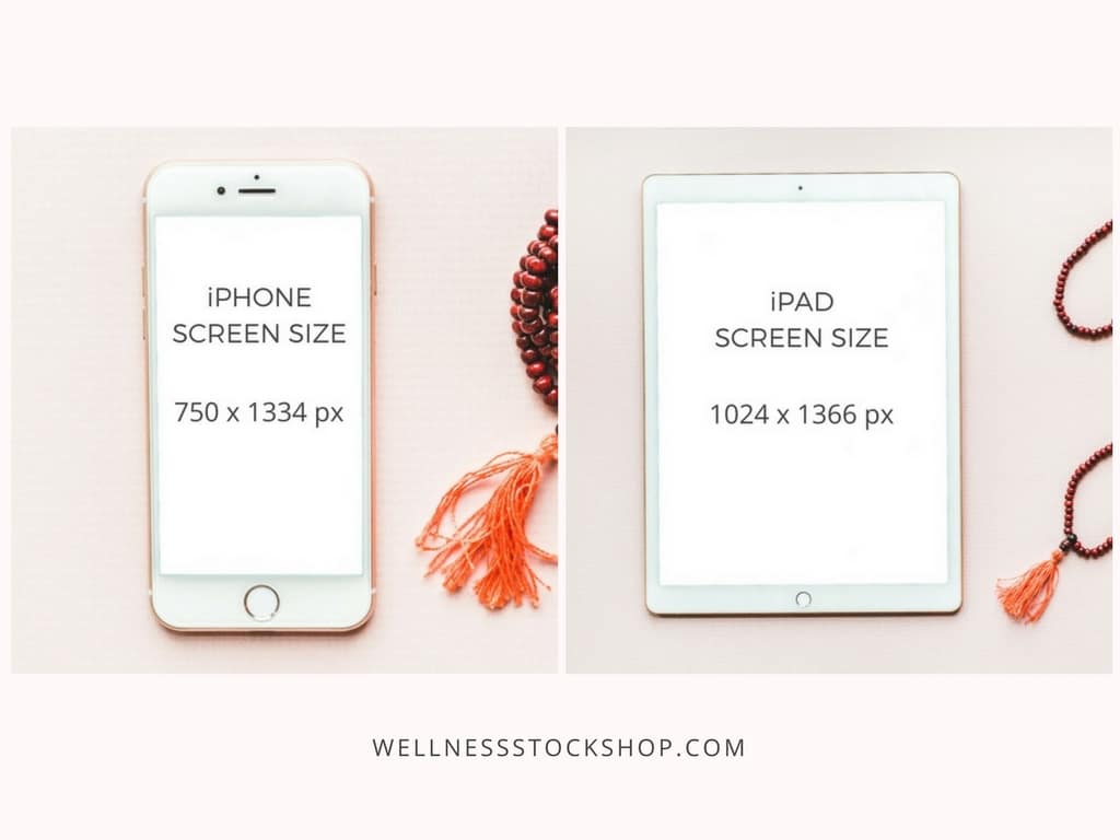 iPhone iPad screen sizing dimensions for mockup design