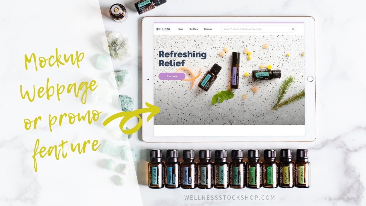 Mockup stock photos to grow your essential oils business