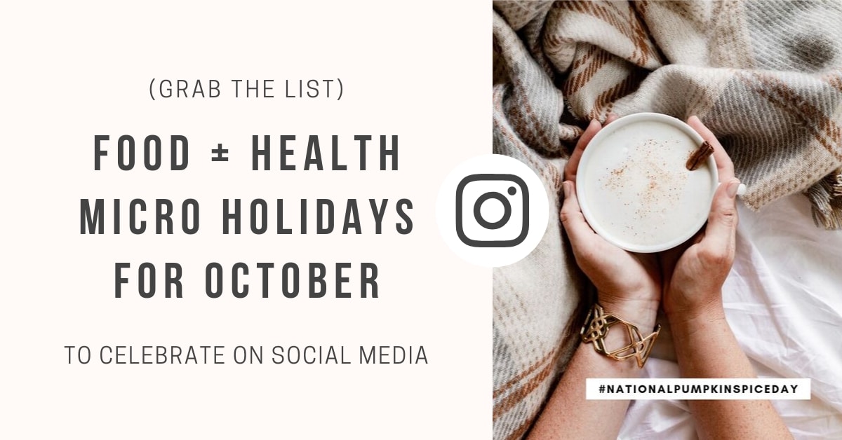 Instagram food and health holiday stock photos for October