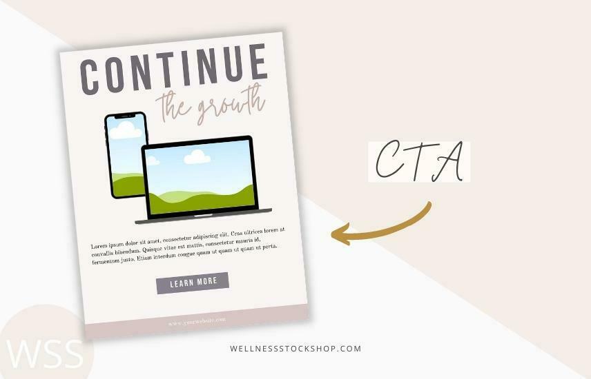 Add a beautiful Call To Action page in your lead magnet workbook.