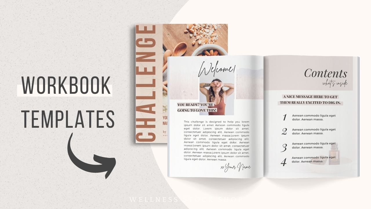 These beautiful workbook templates are customizable in Canva