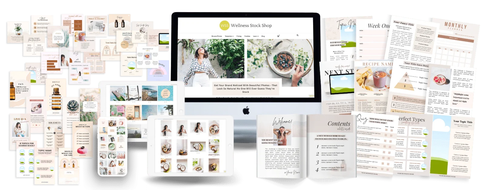 Social media graphics, Canva templates and stock photos included with a stock photo membership