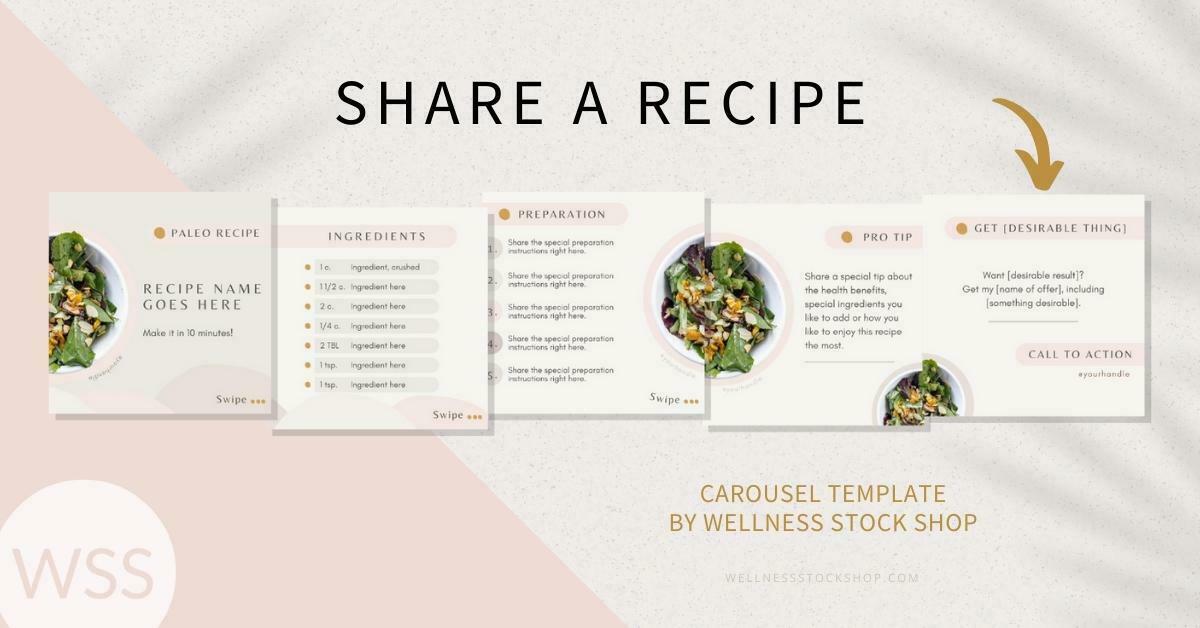 Share recipes to engage your followers with Instagram carousels