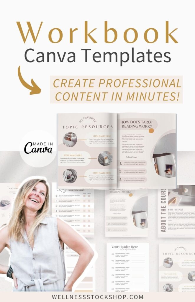 Beautiful workbook and ebook templates for course creators. 100% customizable in Canva