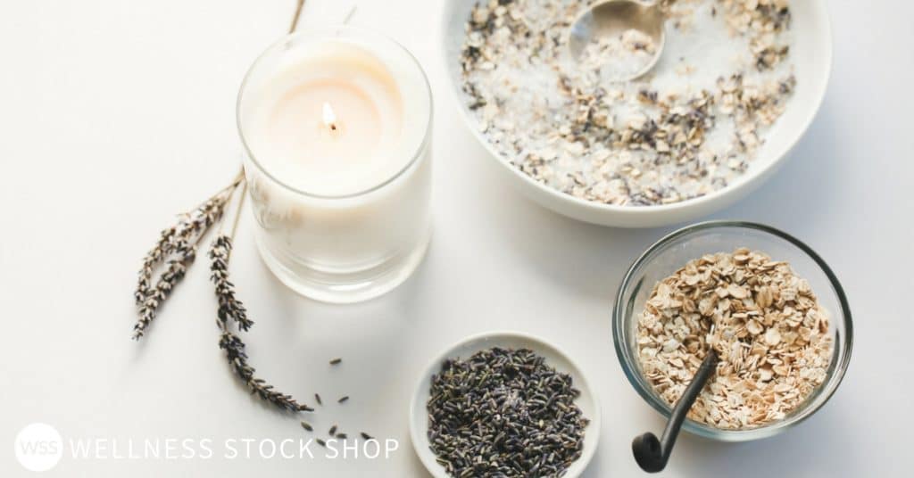 Relaxing Lavender Oat DIY Foot Soak Recipe with epsom salt for health coaches