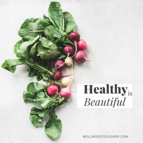 Healthy Is Beautiful Photo Quote for health and wellness bloggers and Instagram
