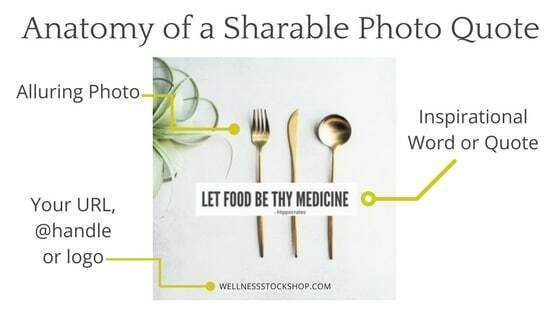 Anatomy of a sharable photo quote for health coaches and wellness bloggers