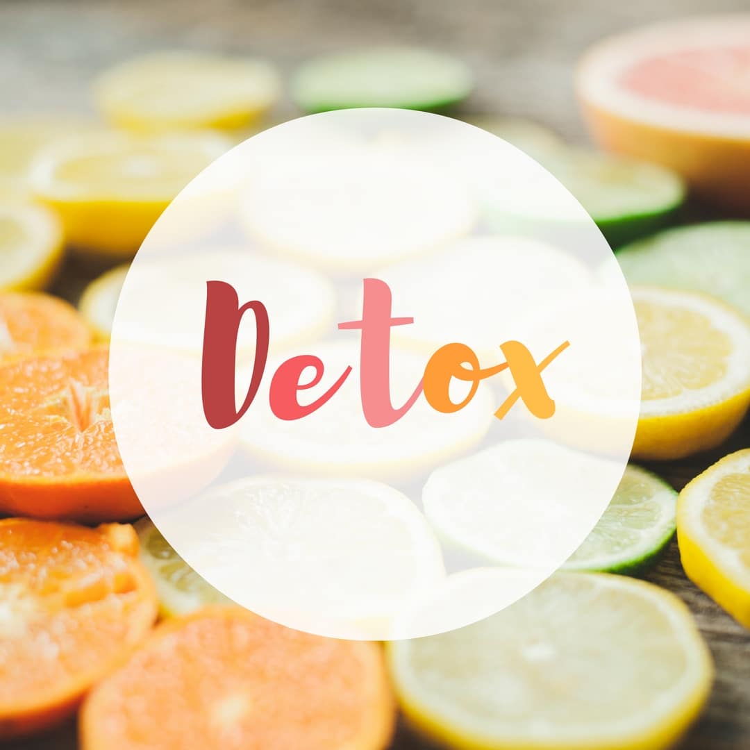 detox inspiration photo with citrus, lemon and text social media kit for health coaches