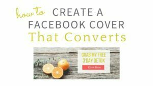 how to create a Facebook Header Cover Image that Converts tutorial by Wellness Stock Shop