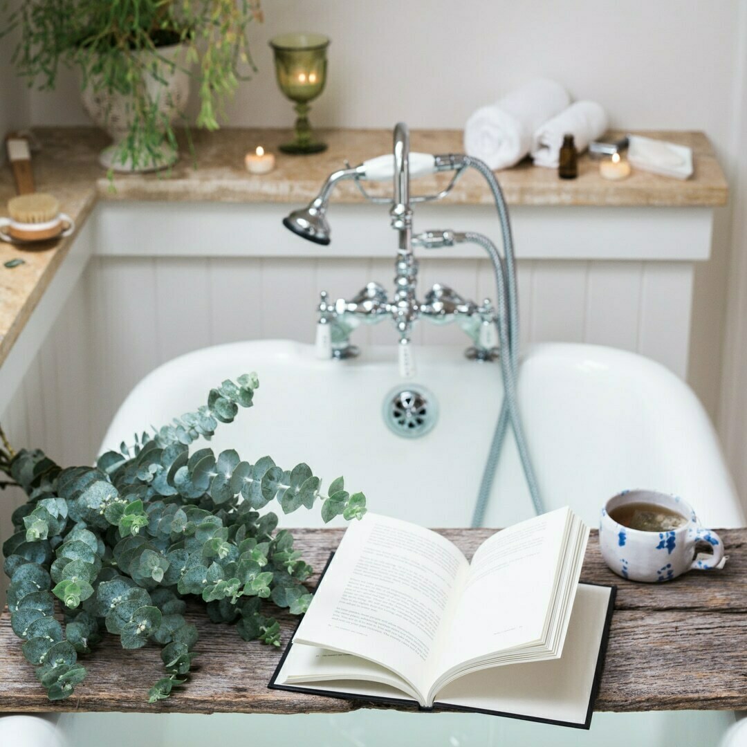 relaxing bath stock photo by Wellness Stock Shop