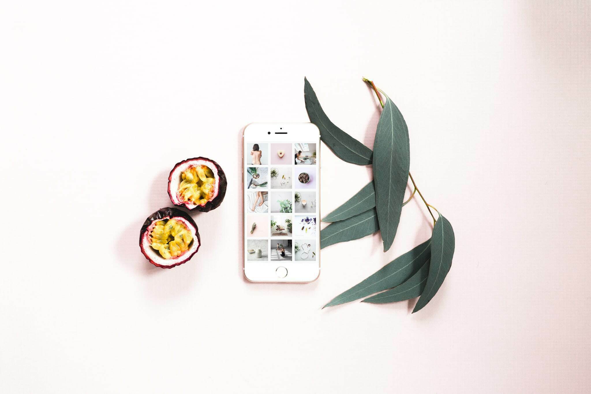 iPhone mockup pink and healthy stock photo by Wellness Stock Shop